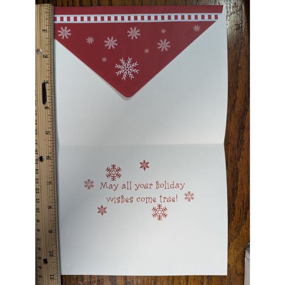 Vtg SPCAI Chocolate Brown Lab Puppy Dog Let It Snow Christmas Greeting Card - Picture 3 of 3